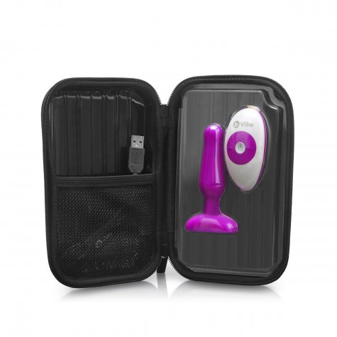 Анальная вибропробка NOVICE REMOTE CONTROL PLUG FUCHSIA - 10,2 см.