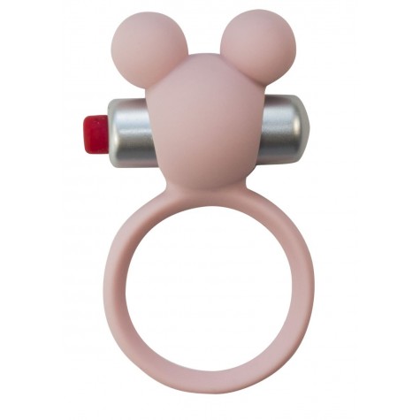 Розовое эрекционное виброколечко Emotions Minnie Light pink