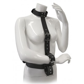 Чёрный комплект для фиксация рук RESTRAINT BODY HARNESS WITH COLLAR