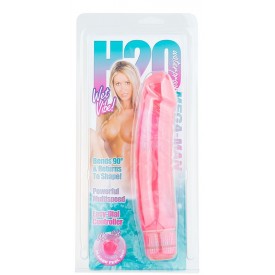 Розовый водонепроницаемый реалистик H2O MEGA MAN WATERPROOF VIBRATOR - 19 см.